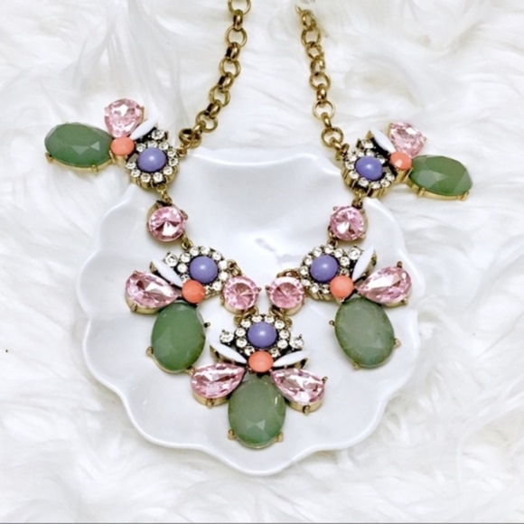 Poshmark @thegreycat Jewelry - Multi Jade Crystal statement necklace